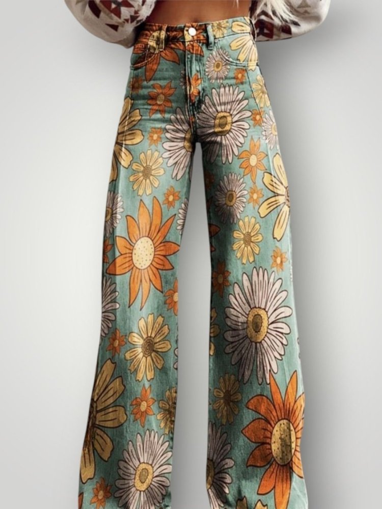 Pantalon Femme Vintage Élégant et Confortable 0