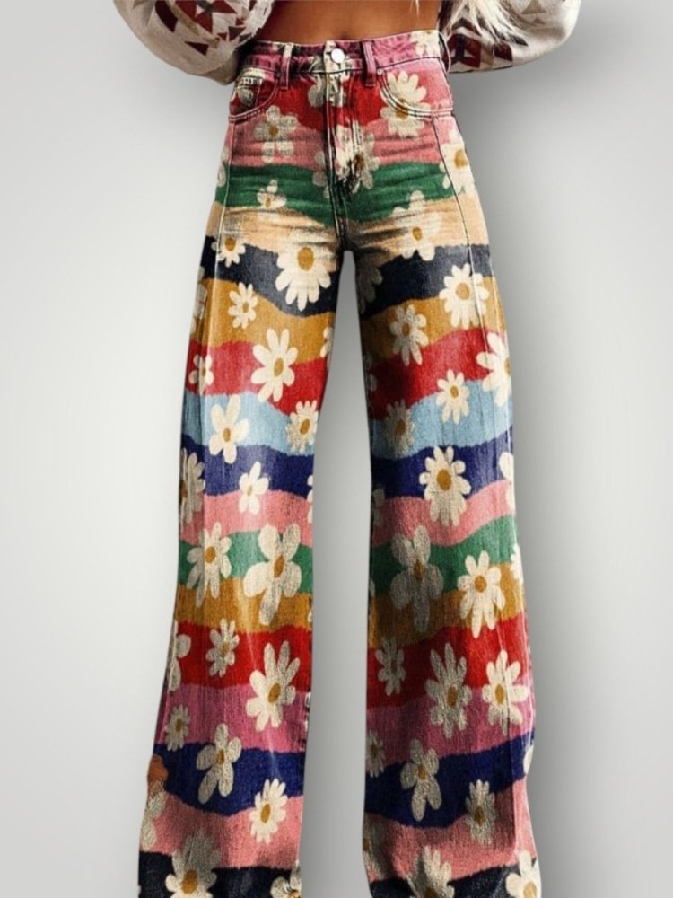 Pantalon Femme Vintage Élégant et Confortable 0