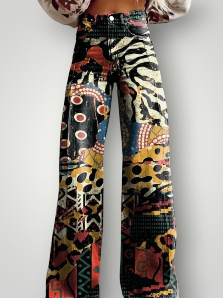 Pantalon Femme Vintage Élégant et Confortable 0
