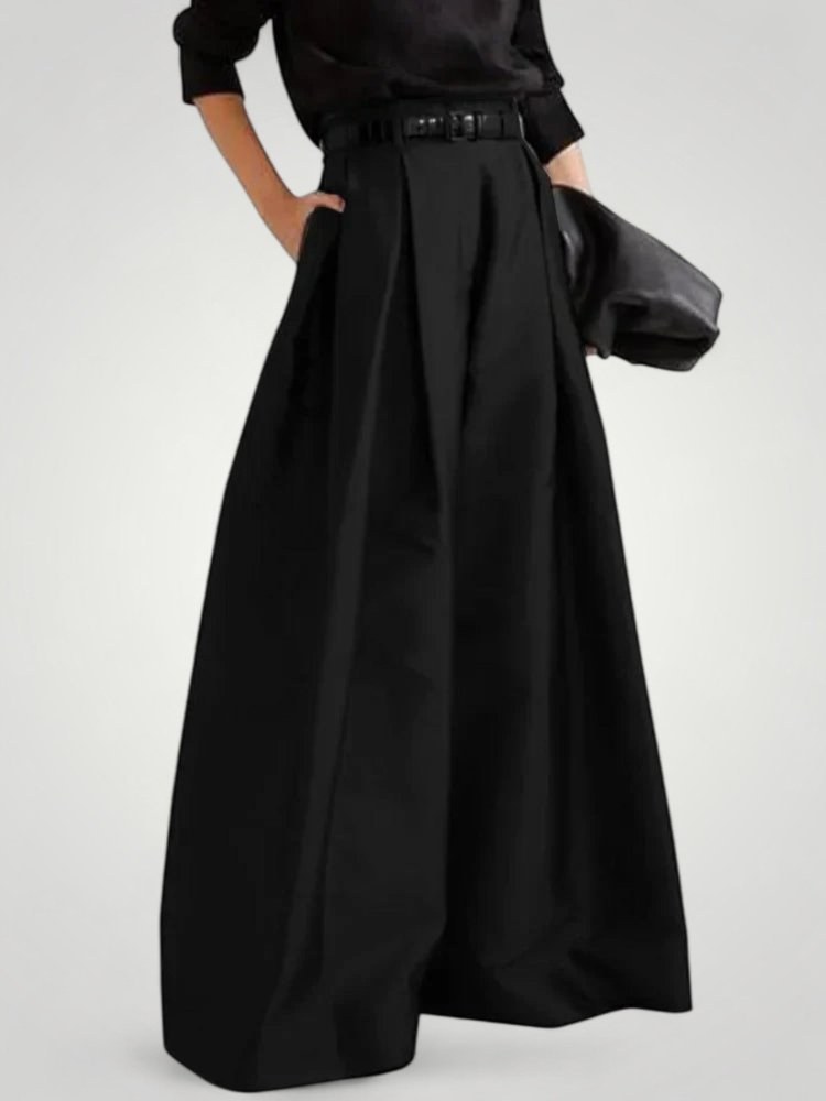 Pantalon Fluide Femme Taille Haute Élégant 5 - Mode Lumière
