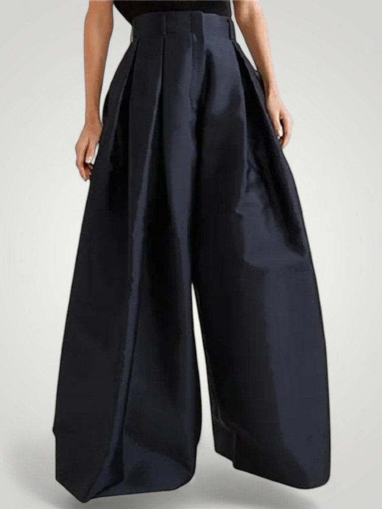 Pantalon Fluide Femme Taille Haute Élégant 2 - Mode Lumière