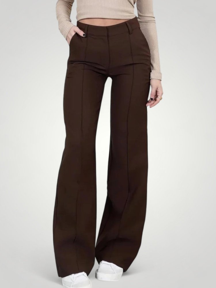 Pantalon Fluide Femme Taille Haute Élégant 5 - Mode Lumière