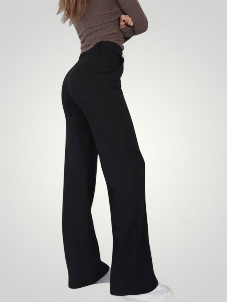 Pantalon Fluide Femme Taille Haute Élégant 2 - Mode Lumière