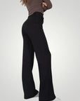 Pantalon Fluide Femme Taille Haute Élégant 2 - Mode Lumière