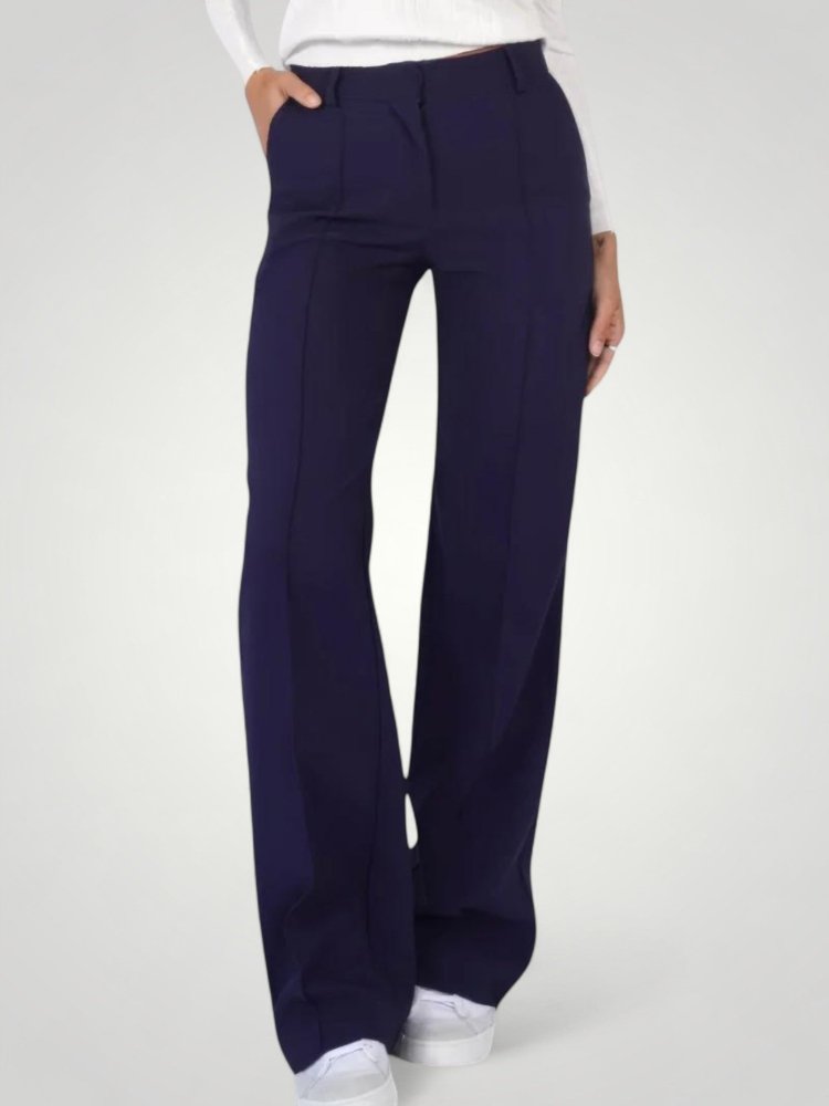 Pantalon Fluide Femme Taille Haute Élégant 4 - Mode Lumière