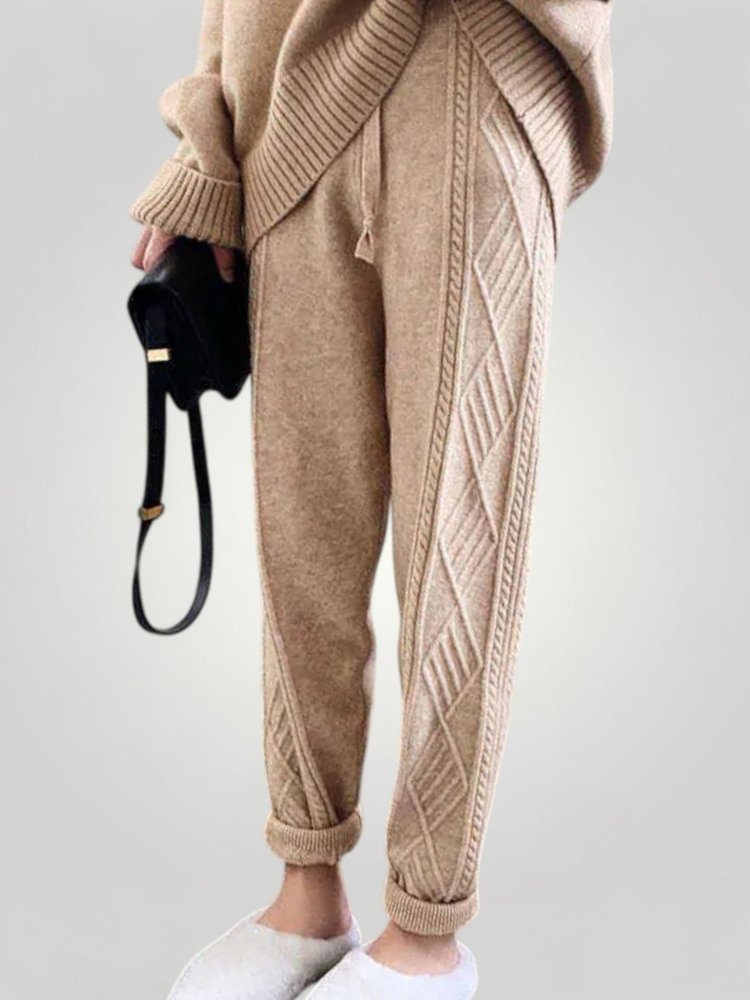 Pantalon Harem Tricoté Élégant et Confortable 1 - Mode Lumière