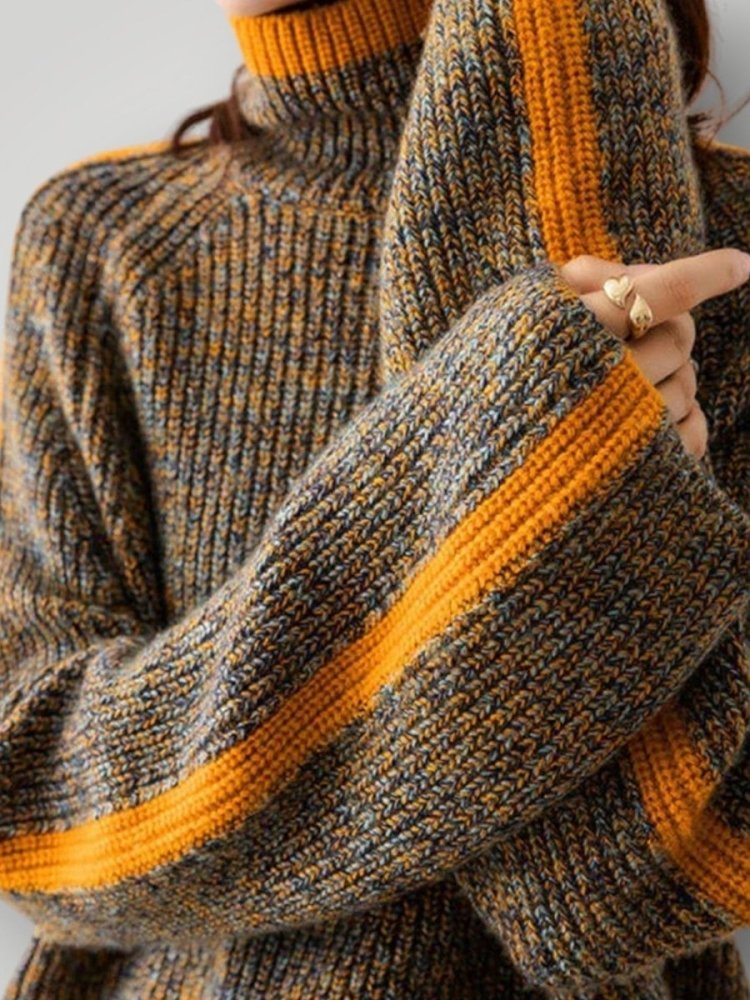Pull à Col Roulé Élégant Confortable 3