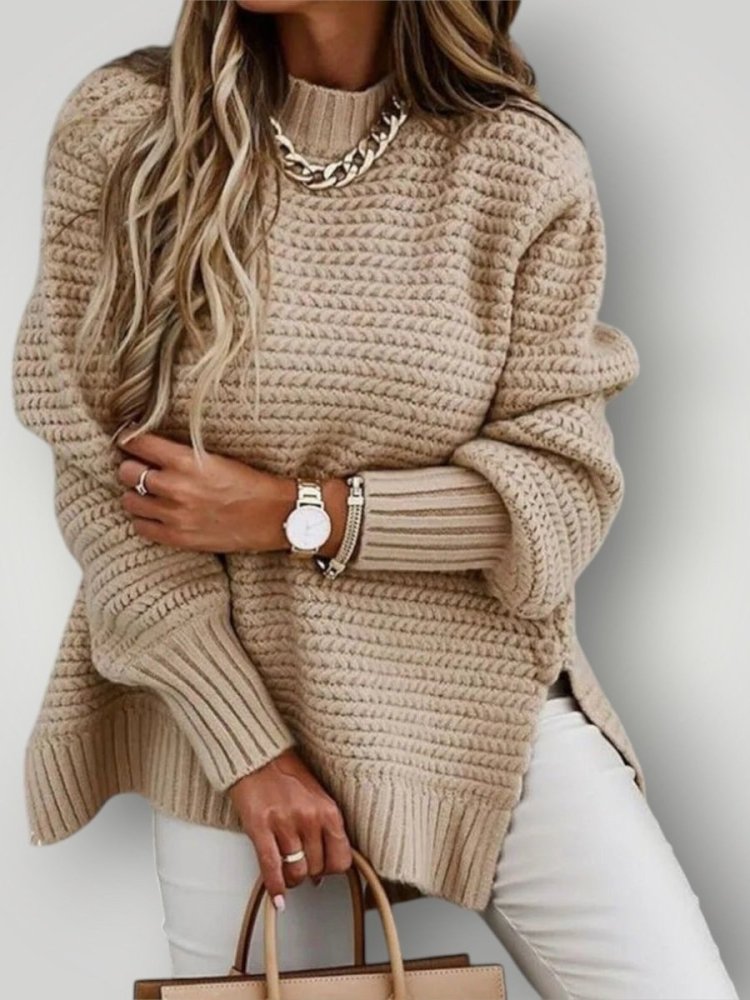 Pull Col Roulé Femme Élégant et Confortable 1