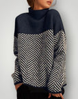 Pull Élégant Femme à Col Roulé Confortable 1