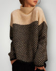 Pull Élégant Femme à Col Roulé Confortable 0