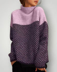 Pull Élégant Femme à Col Roulé Confortable 2