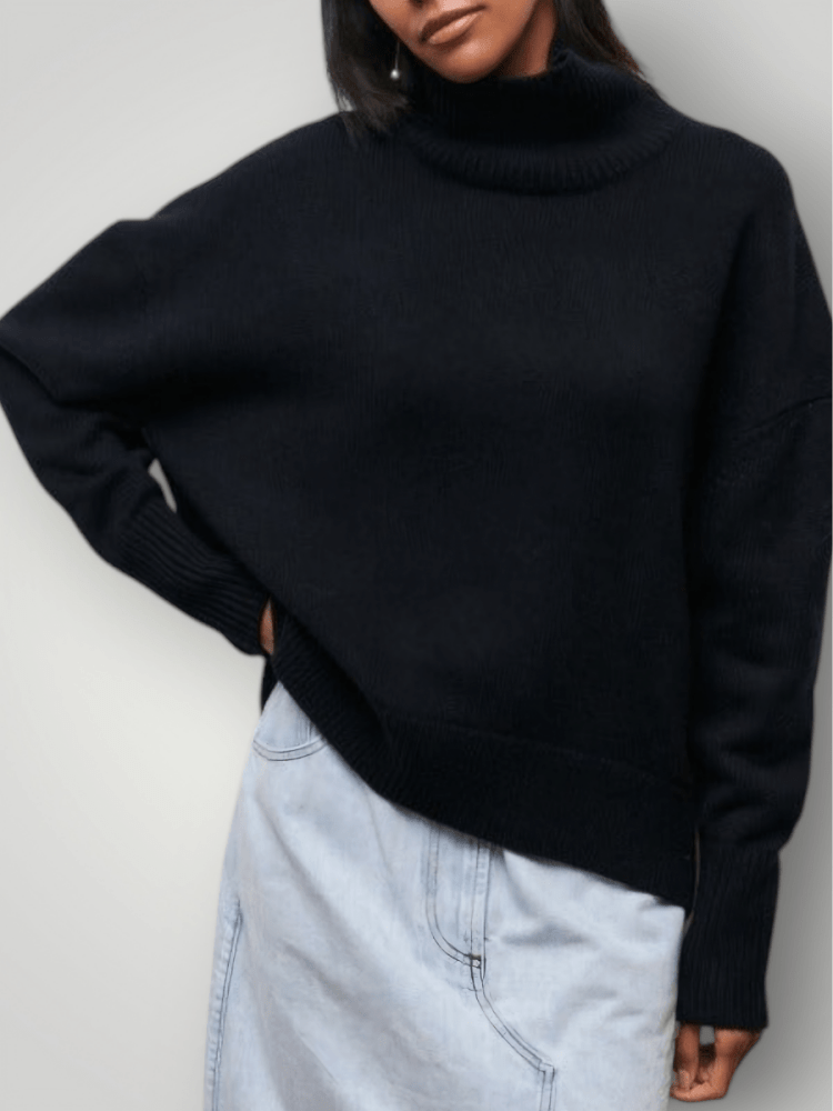 Pull Femme Col Roulé Élégant et Confortable 2