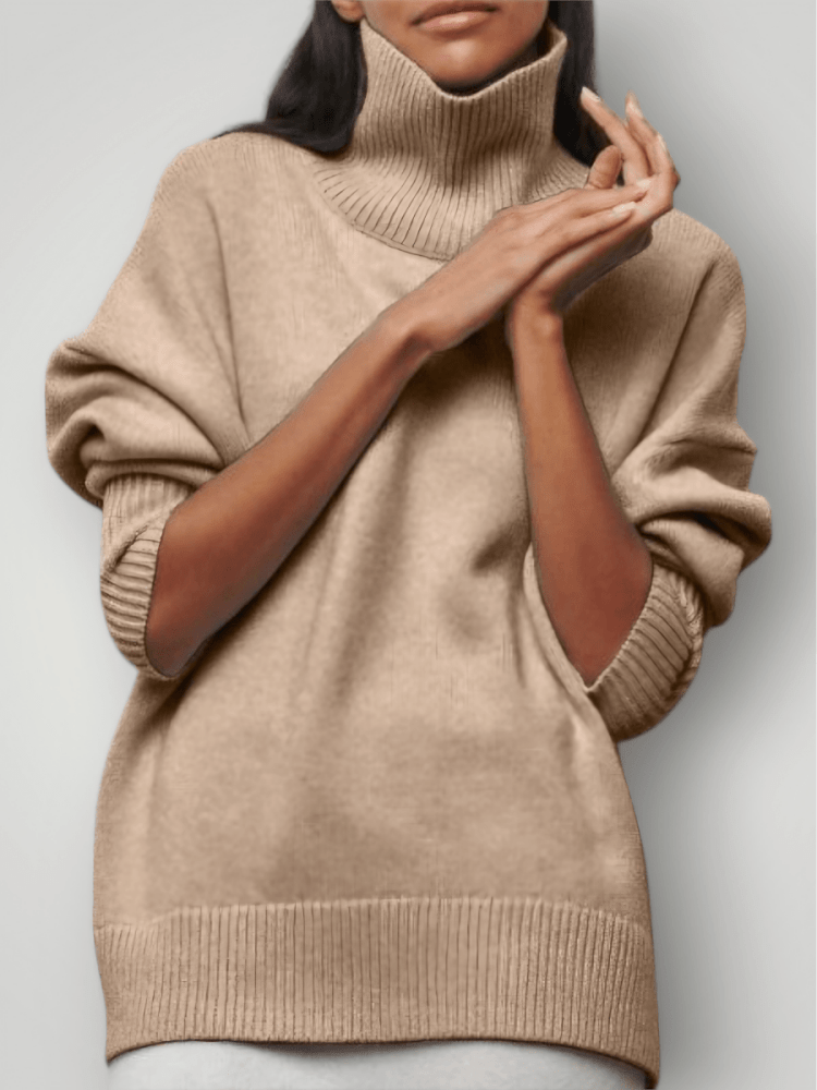 Pull Femme Col Roulé Élégant et Confortable 1