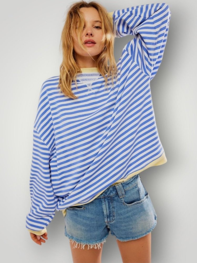 Pull Rayé Élégant et Confortable 0