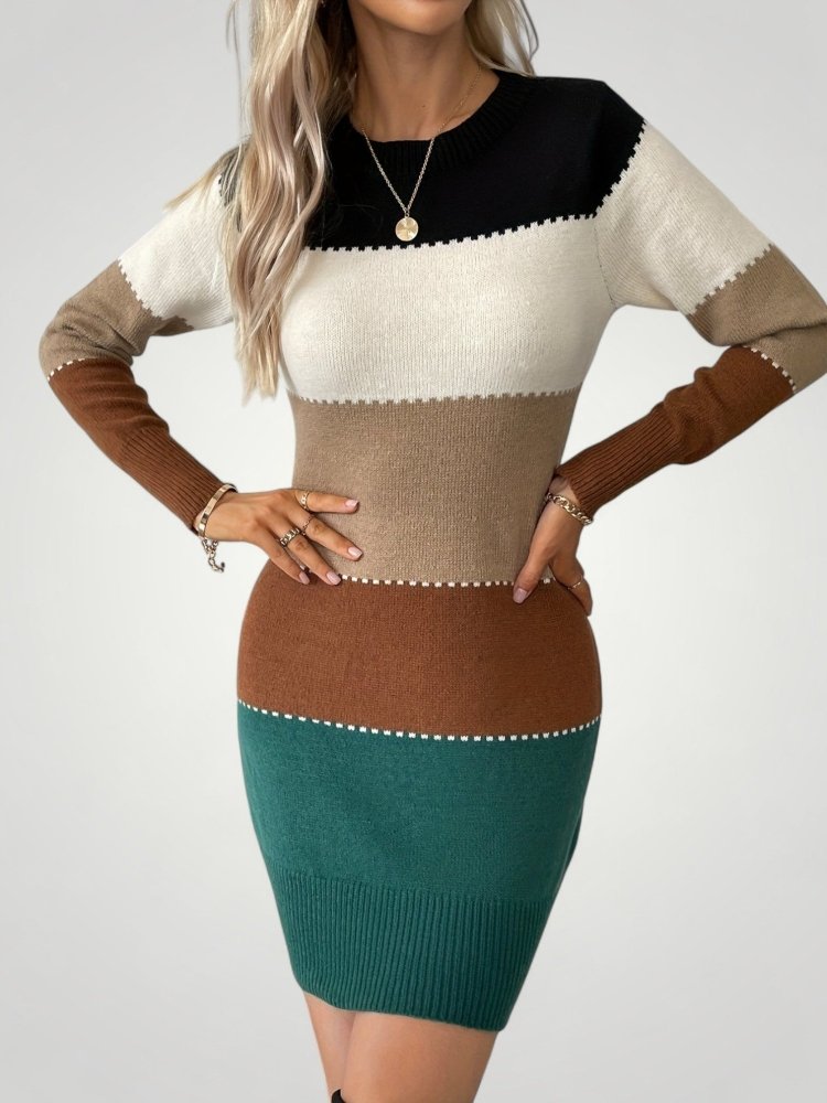 Robe Color Block Élégante et Confortable 2 - Mode Lumière