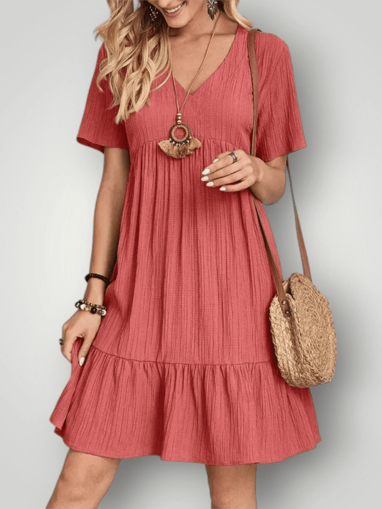 Robe d'Été Élégante à Col V 4