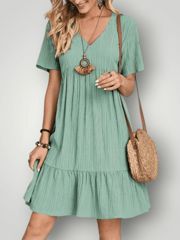 Robe d'Été Élégante à Col V 5