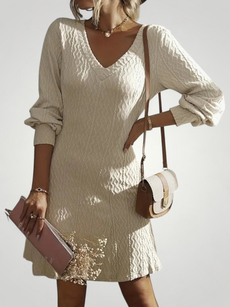 Robe Femme Mini Col V Élégante et Confortable 2 - Mode Lumière