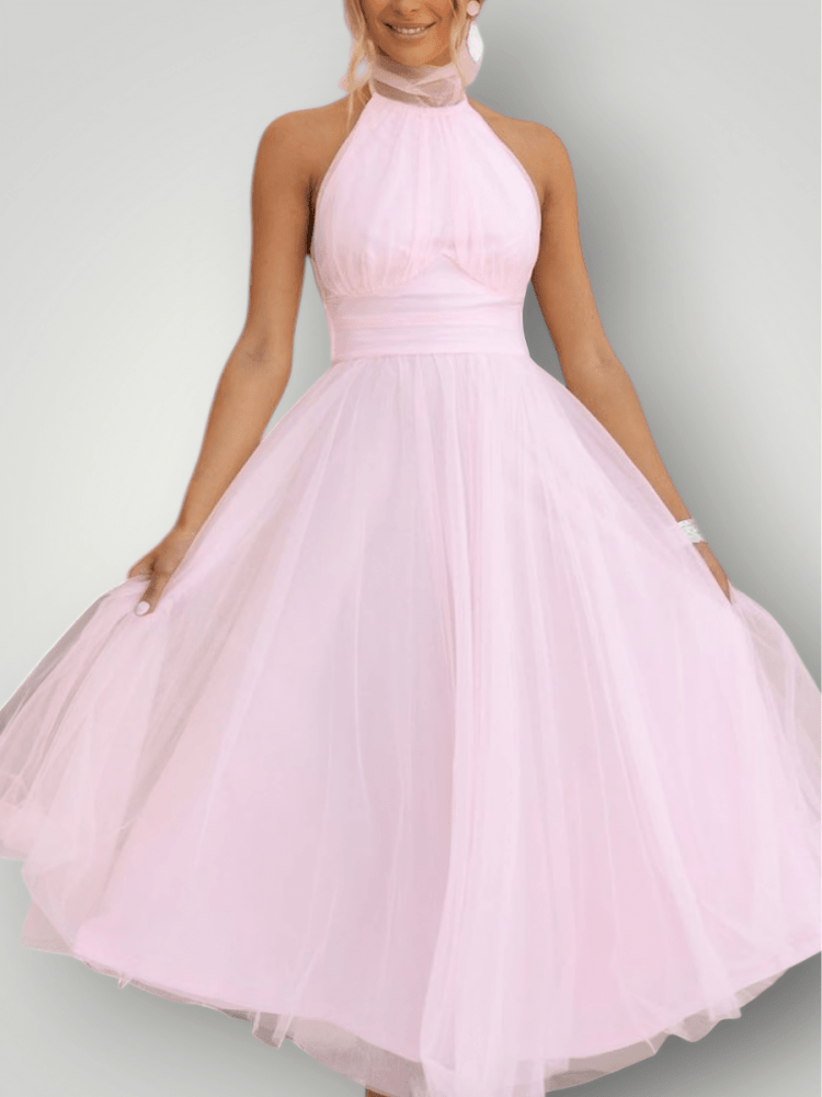 Robe Longue Femme Décontractée au Col Halter 8