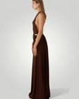 Robe Longue Femme Élégante à Épaule Dénudée 7