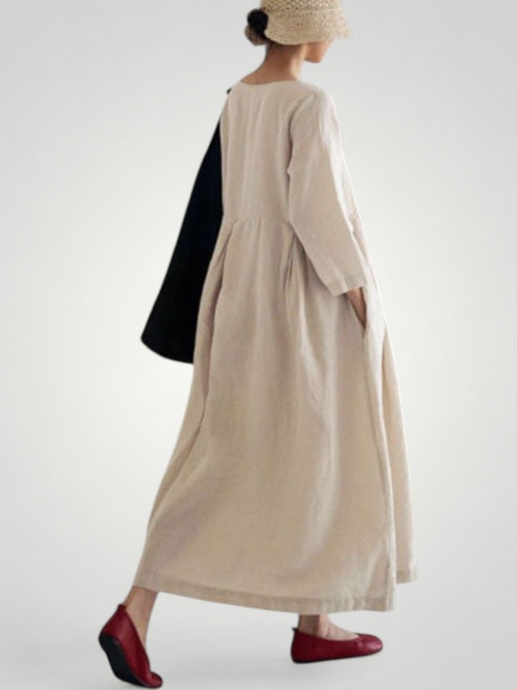 Robe Longue Femme Élégante avec Poches Pratiques 4 - Mode Lumière