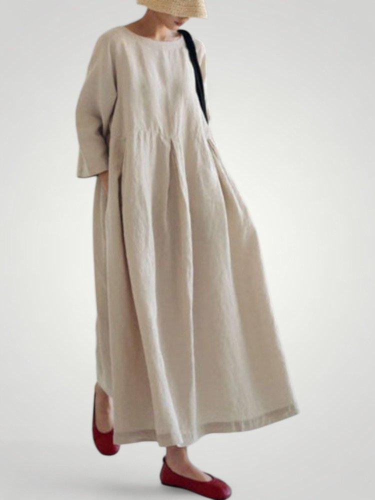 Robe Longue Femme Élégante avec Poches Pratiques 1 - Mode Lumière