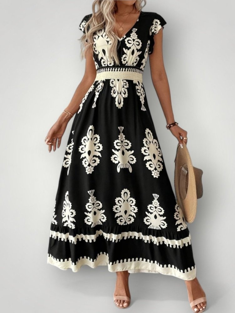 Robe Longue Femme Fleurie Élégante et Confortable 1