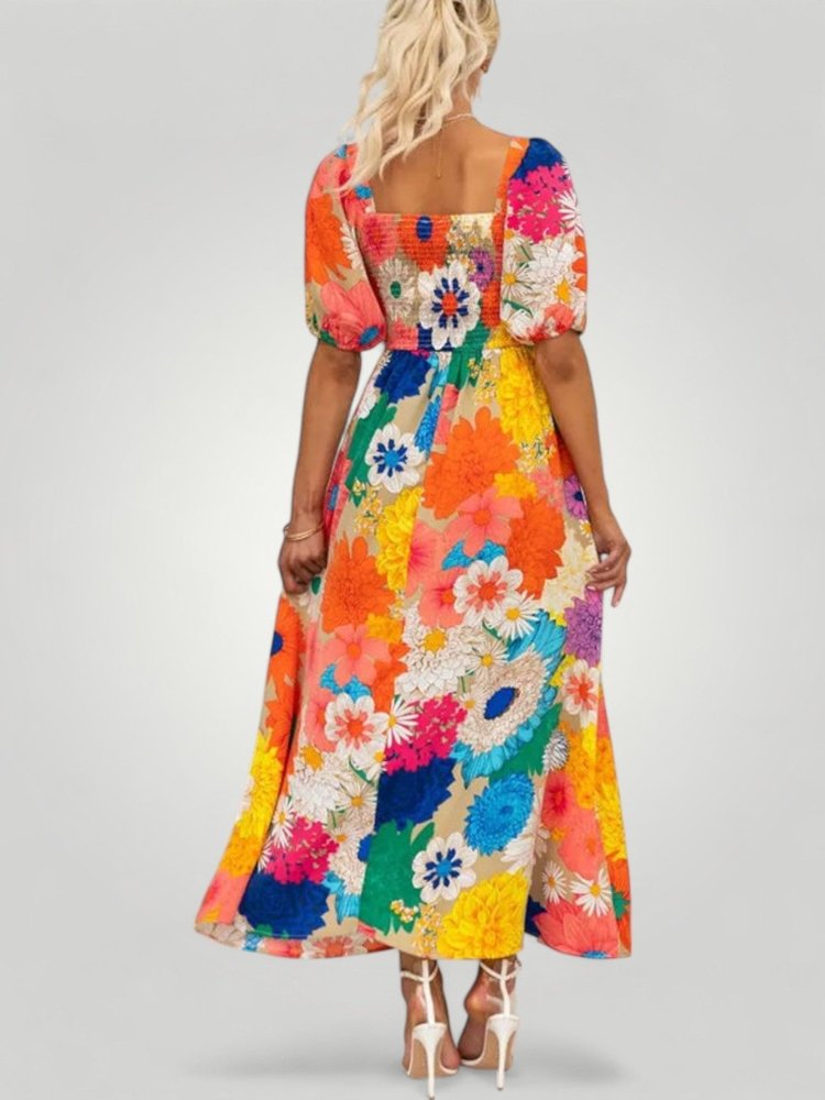 Robe Longue Fleurie Chic Confortable 2