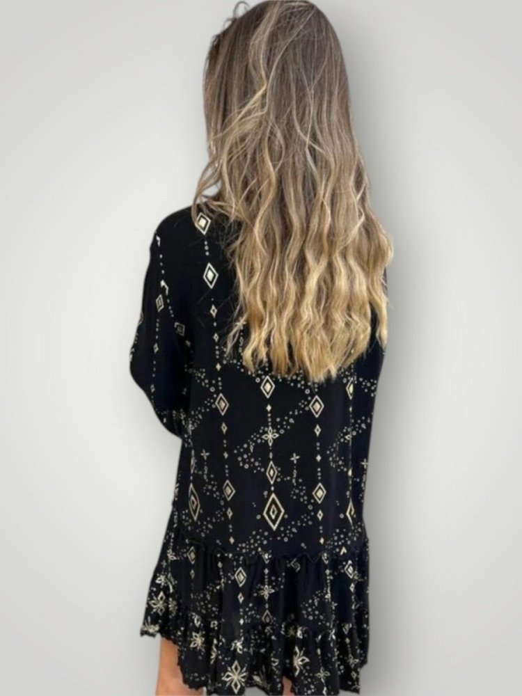 Robe Midi Femme Géométrique Élégante 4