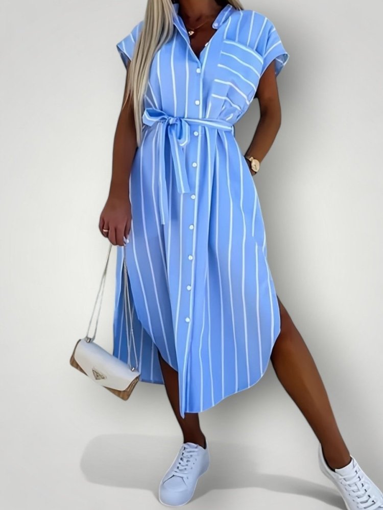 Robe Rayée Élégante et Confortable 1