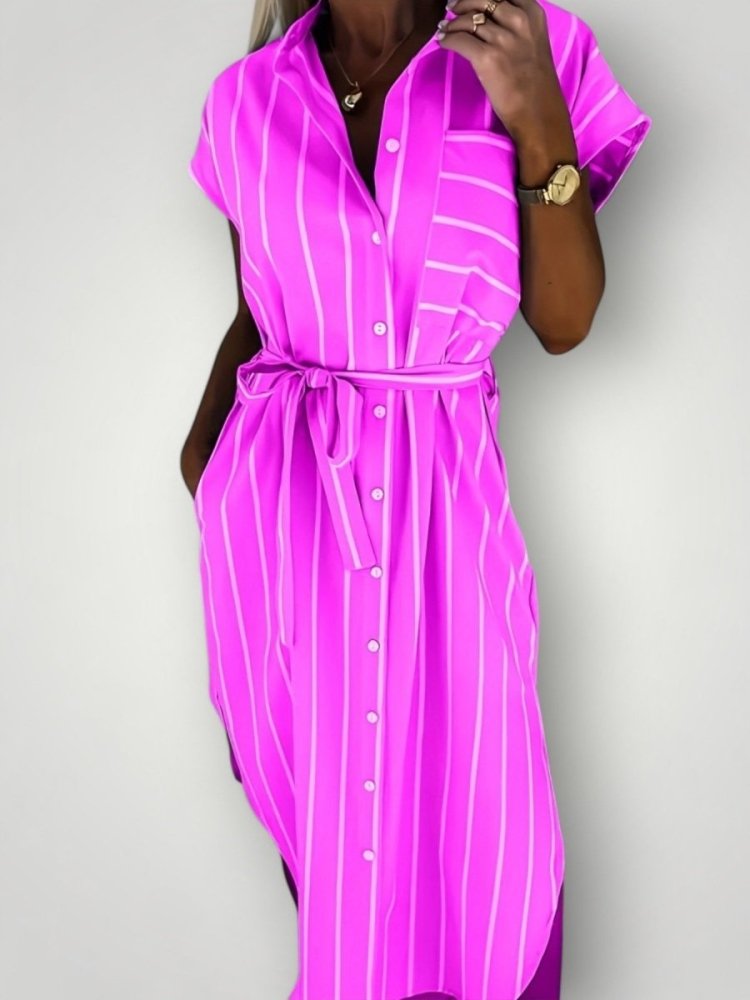 Robe Rayée Élégante et Confortable 4