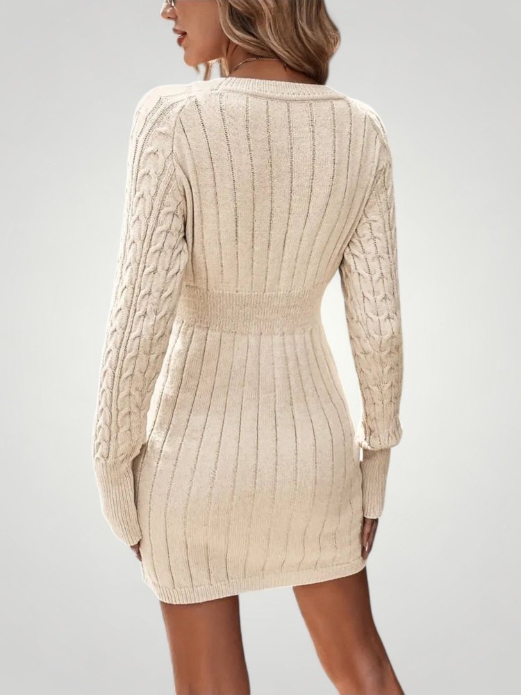 Robe Tricotée Élégante pour l'Automne 2 - Mode Lumière